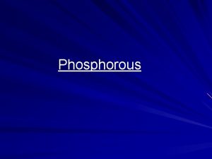 Phosphorous Organic Phosphorous Components of soil organic matter