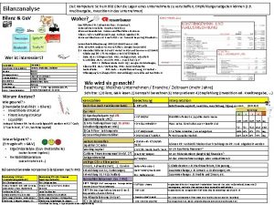 Bilanzanalyse Bilanz Gu V Ziel Kompetenz Sich ein