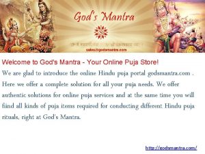 Welcome to Gods Mantra Your Online Puja Store
