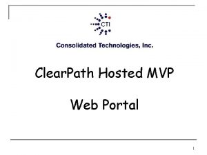 Clear Path Hosted MVP Web Portal 1 Log