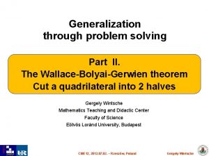 Wallace bolyai gerwien theorem