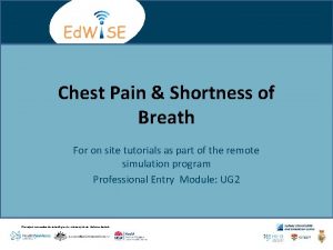 Chest Pain Shortness of Breath For on site