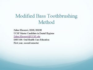 Charters toothbrushing method Charters toothbrushing method