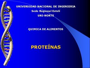 UNIVERSIDAD NACIONAL DE INGENIERIA Sede Regional Estel UNINORTE