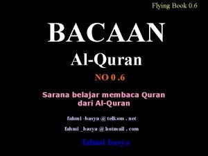 Flying Book 0 6 BACAAN AlQuran NO 0