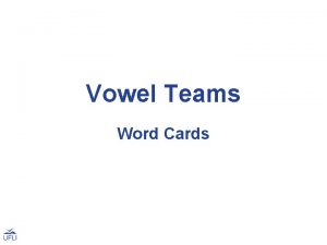 Vowel Teams Word Cards ai aid ail aim