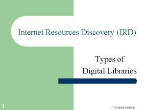 Types of digital resources
