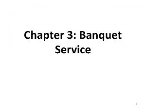 Types of banquet service