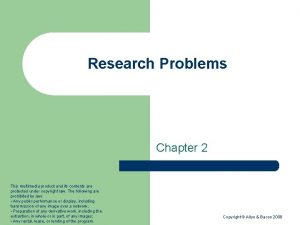 Researchable and non researchable problem