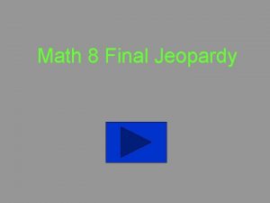 Number sense jeopardy