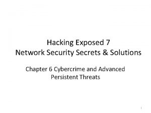 Hacking Exposed 7 Network Security Secrets Solutions Chapter