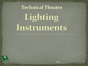 Stage lighting terminology