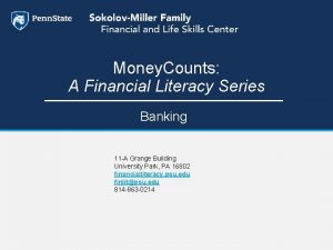 Money Counts A Financial Literacy Series Banking 11