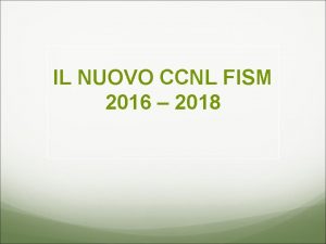 Contratto fism part time Contratto fism part time