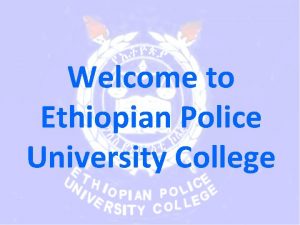 Ethiopian police university logo