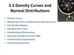 3 3 Density Curves and Normal Distributions 1