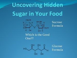 Uncovering Hidden Sugar in Your Food Sucrose Formula