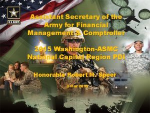 Assistant Secretary of the Army for Financial Management