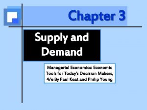 Supply analysis in managerial economics