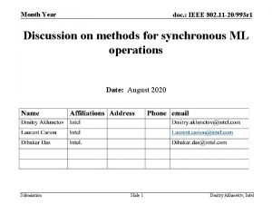 Month Year doc IEEE 802 11 20993 r