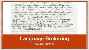 Language brokering definition