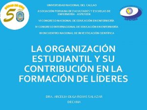 UNIVERSIDAD NACIONAL DEL CALLAO ASOCIACIN PERUANA DE FACULTADES