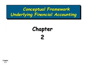 Chapter 2 conceptual framework for financial reporting