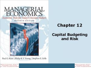 Standard deviation in capital budgeting