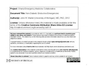 Project Ghana Emergency Medicine Collaborative Document Title NonDiabetic