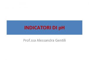 Indicatori di ph