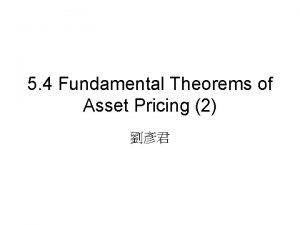 Fundamental theorem of asset pricing proof Fundamental theorem of asset pricing proof