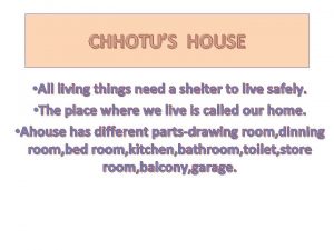 Chhotu's house worksheet