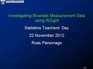 Bivariate measurement data
