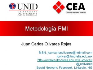 Metodologa PMI Juan Carlos Olivares Rojas MSN juancarlosolivareshotmail