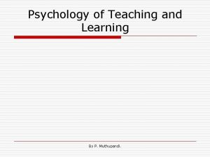 Education psychology definition