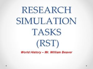 Research simulation task