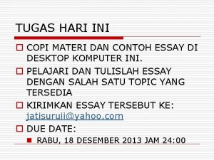 Contoh body paragraph