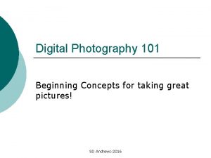 Digital photography 101