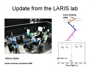 Update from the LARIS lab Autoionizing state 3