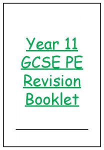 Gcse pe revision booklet