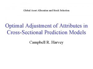 Global Asset Allocation and Stock Selection Optimal Adjustment
