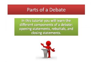 Debate opening
