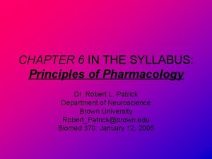 What is pharmacology