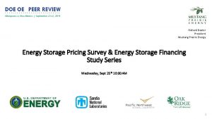 Richard Baxter President Mustang Prairie Energy Storage Pricing