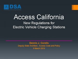 Access California New Regulations for Electric Vehicle Charging