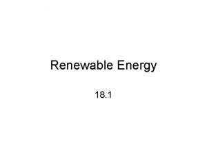 Six forms of renewable energy