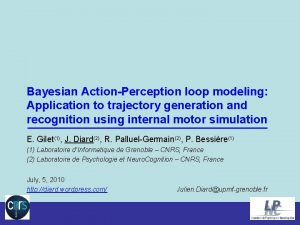 Bayesian ActionPerception loop modeling Application to trajectory generation