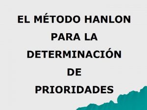 Metodo de hanlon