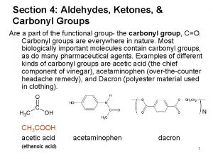 Ketone examples with formula