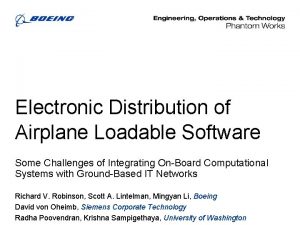 Loadable software airplane parts